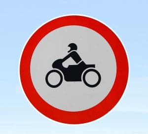 Verbot für Motorräder