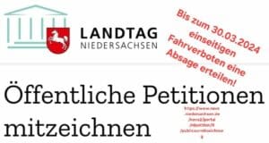 Niedersächsische Petition Holzminden